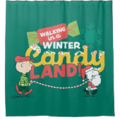 Rideaux De Douche cacahuètes | Marcher Dans Un Pays De Bonbons D'Hiv (Devant)