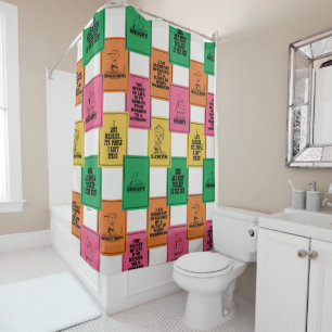 Rideaux De Douche cacahuètes Motif Colorblock amusant