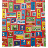 Rideaux De Douche cacahuètes | Motif des timbres de Noël (Devant)