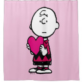 Rideaux De Douche cacahuètes | Saint Valentin | Heart Charlie Brown (Devant)