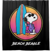 Rideaux De Douche cacahuètes | Snoopy Beach Beagle (Devant)