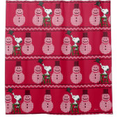 Rideaux De Douche cacahuètes | Snoopy Christmas Sweater Snowman (Devant)
