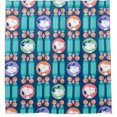 Rideaux De Douche cacahuètes | Snoopy Dark Blue Deco Dreams Motif (Devant)