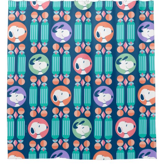 Rideaux De Douche cacahuètes | Snoopy Dark Blue Deco Dreams Motif (Devant)