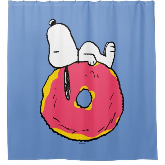 Rideaux De Douche cacahuètes | Snoopy Donut rose (Devant)