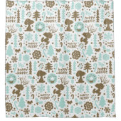 Rideaux De Douche cacahuètes | Snoopy Frosty Motif de Noël (Devant)