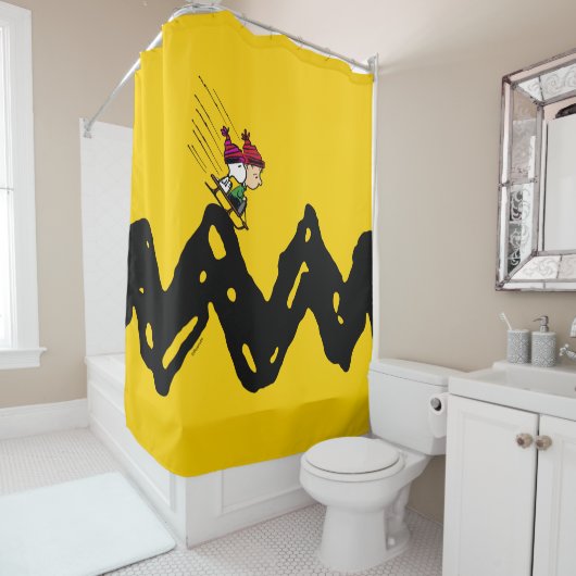 Rideaux De Douche cacahuètes | Snoopy & Linus Sled Ride (En situation)