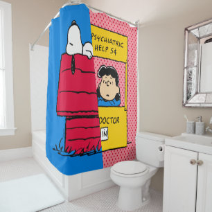 Rideaux De Douche cacahuètes Snoopy & Lucy Half & Half