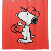 Rideaux De Douche cacahuètes | Snoopy Making the Catch (Devant)
