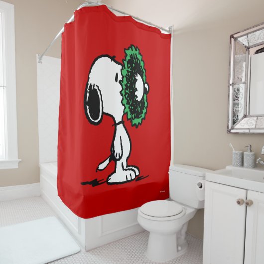 Rideaux De Douche cacahuètes | Snoopy pour les fêtes (En situation)
