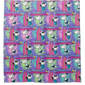 Rideaux De Douche cacahuètes | Snoopy Purple Surf Motif (Devant)