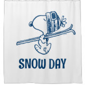 Rideaux De Douche cacahuètes | Snoopy Ski Trip (Devant)