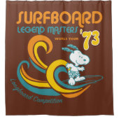 Rideaux De Douche cacahuètes | Snoopy Surboard Longboard Competition (Devant)