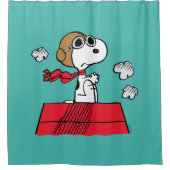 Rideaux De Douche cacahuètes | Snoopy the Flying Ace (Devant)