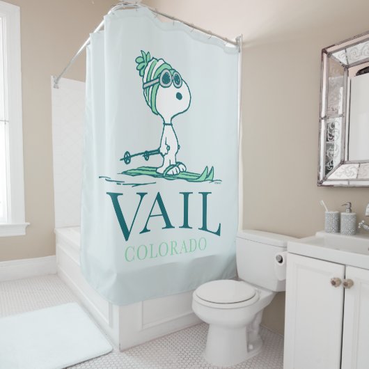 Rideaux De Douche cacahuètes | Snoopy Vail Colorado (En situation)