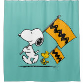 Rideaux De Douche cacahuètes | Snoopy & Woodstock (Devant)