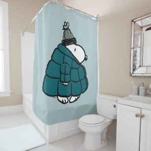 Rideaux De Douche cacahuètes Veste Snoopy Winter Puffer
