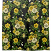 Rideaux De Douche Caché en rose, jaune et vert (Devant)