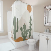 Rideaux De Douche Cactus boho minimaliste (En situation)