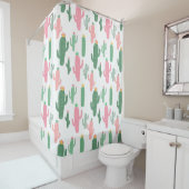Rideaux De Douche Cactus motif salle de bain pour enfants (En situation)