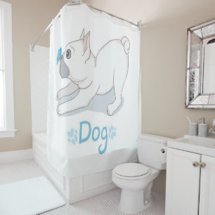 Rideaux De Douche Cadeau de chien mignon Chien drôle avec papillon