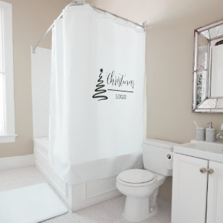 Rideaux De Douche Cadeau de Noël personnalisé T-Shirt moderne person