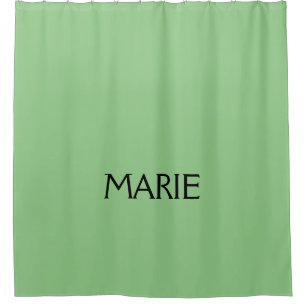 RIDEAUX DE DOUCHE CADEAU DE TEXTE AJOUTEZ VOTRE NOM VERT MINIMAL SIM