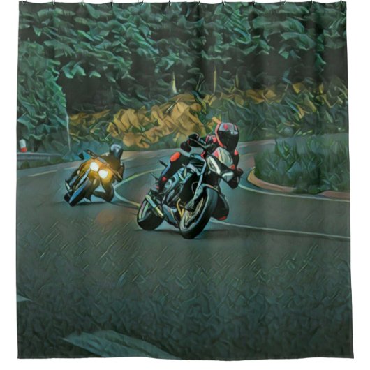 Rideaux De Douche Cadeau moto (Devant)