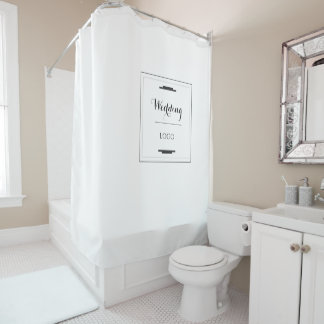 Rideaux De Douche Cadeau Personnalisé Élégant de Mariage Moderne sur