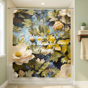 Rideaux De Douche Cadeaux de retraite personnalisés Fleurs rustiques