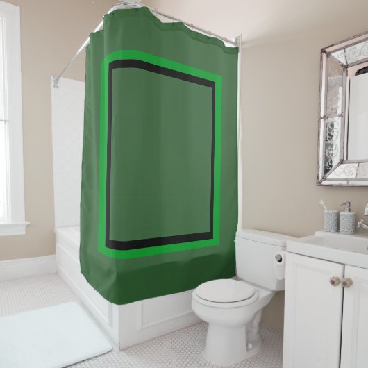 Rideaux De Douche Cadre Vert (En situation)