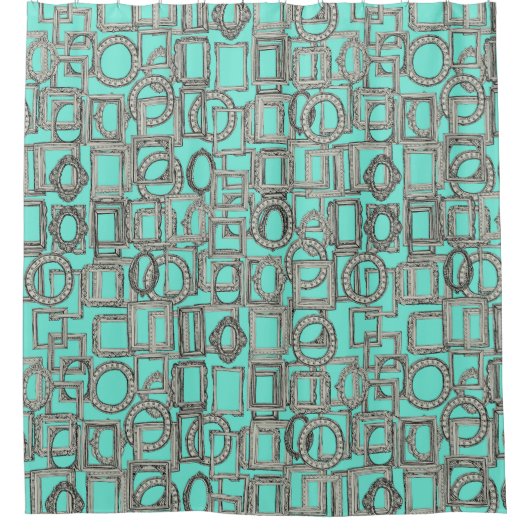 Rideaux De Douche cadres photo beaucoup de menthe osseuse (Devant)