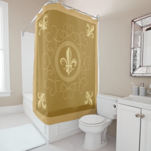 Rideaux De Douche Café français (En situation)