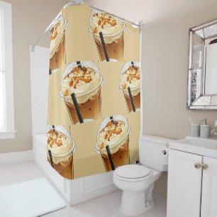 Rideaux De Douche Café glacé au caramel et aux noix