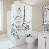 Rideaux De Douche Café Paris (En situation)