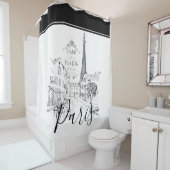 Rideaux De Douche Café Paris (En situation)