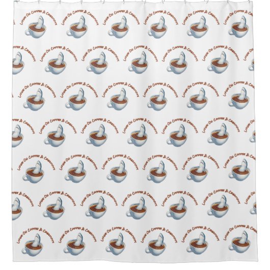 RIDEAUX DE DOUCHE CAFFEINE ET CRÉTIVITÉ (Devant)