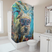 Rideaux De Douche Cairn Terrier Chien Plongée sous-marine plongée so (En situation)