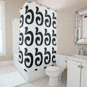 Rideaux De Douche Cambodian Number 6 / Six / ៦ (Pram Muj) Khmer (En situation)