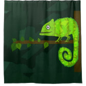 Rideaux De Douche Caméléon vert mignon (Devant)