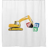 Rideaux De Douche Camion de construction d'excavateur ABC (Devant)