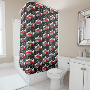 Rideaux De Douche Camion de monstre rouge