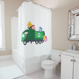Rideaux De Douche Camion de recyclage ABC