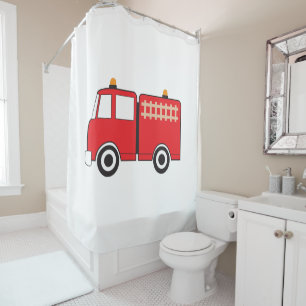 Rideaux De Douche Camion feu rouge