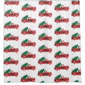 Rideaux De Douche Camion rouge et arbre (Devant)