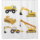 Rideaux De Douche Camions de construction (Devant)