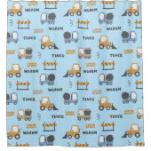 Rideaux De Douche Camions de construction Motif bleu (Devant)