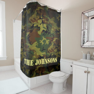 Rideaux De Douche Cammo vert