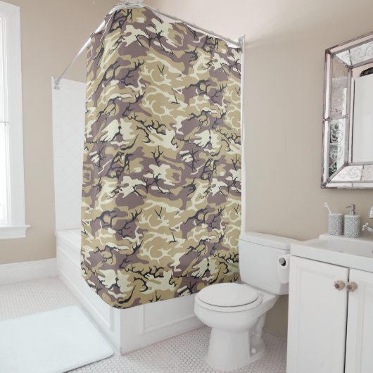 Rideaux De Douche Camo Brown (En situation)