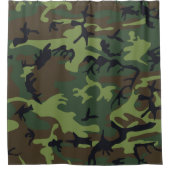 Rideaux De Douche Camo Militaire Forêt Verte (Devant)